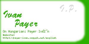 ivan payer business card